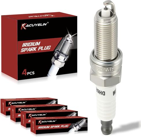 Iridium Spark Plugs Set of 4 Compatible with Hyundai Veloster Accent & Kia Soul Rio 2012 2013 2014 2015 2016 2017 2018 2019 L4 1.6L #92873,LZKR6AIX,93815,SILZKR6B10E in Kuwait