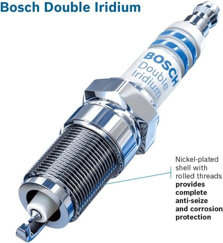 BOSCH 9612 OE شمعات إشعال إيريديوم مزدوجة سلكية رفيعة - عبوة من 4 قطع in Saudi Arabia