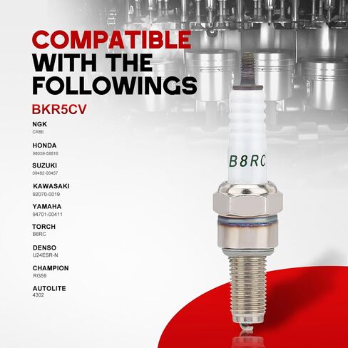 CR8E for Suzki 09482-00457 Yamah RAPTOR 700 2006-2018 Torch B8RC Replace 92070-0019 98059-58816 2Pack in Kuwait