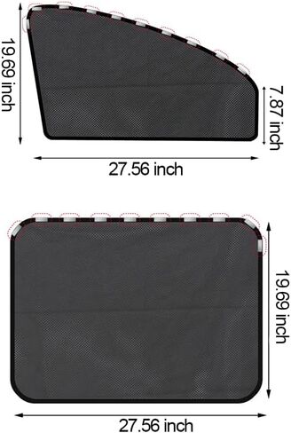 4PCS Car Window Shades, Block Light Car Window Covers Privacy Curtains for Breastfeeding, Taking a nap, Changing Clothes, Sun Protection, Road Trips & Rest, Black in Saudi Arabia