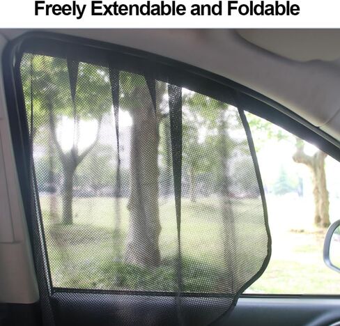 4PCS Car Window Shades, Block Light Car Window Covers Privacy Curtains for Breastfeeding, Taking a nap, Changing Clothes, Sun Protection, Road Trips & Rest, Black in Saudi Arabia
