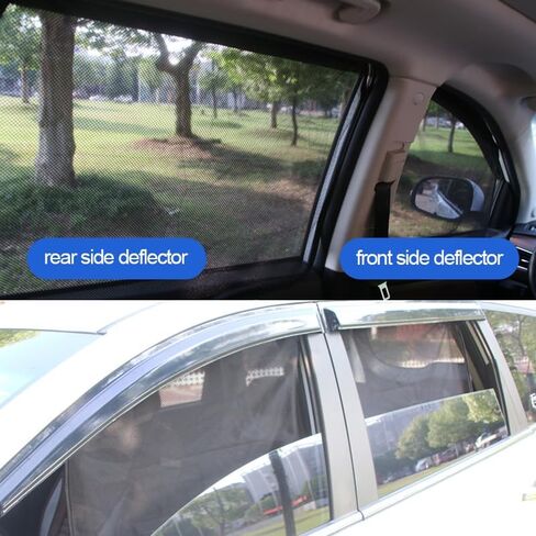 4PCS Car Window Shades, Block Light Car Window Covers Privacy Curtains for Breastfeeding, Taking a nap, Changing Clothes, Sun Protection, Road Trips & Rest, Black in Saudi Arabia