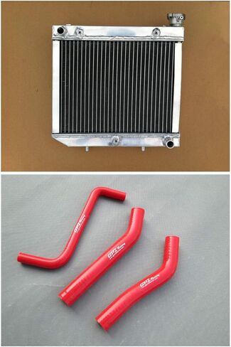 Aluminum radiator & HOSE FOR TRX450R TRX450 TRX450ER 2004-2009 05 06 07 08 (RED) in Saudi Arabia