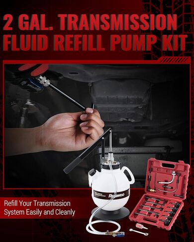 مضخة سائل ناقل الحركة اليدوي سعة 7.5 لتر، طقم مستخرج/مبدل زيت ATF سعة 2 جالون مع 15 محولًا متعدد الوظائف للسيارات والسوائل الهيدروليكية in Kuwait