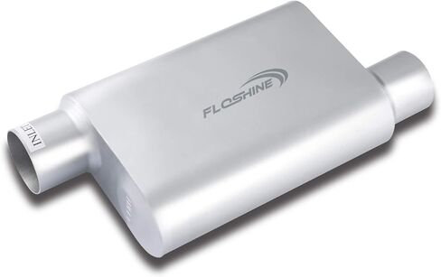 Universal Mufflers, Two Chamber 3'' offset inlet (ID) 3'' offset outlet (ID) Performance Automotive Exhaust Muffler FH43043 in Kuwait