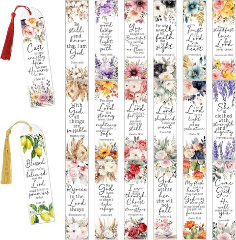 20 ورقة من أغلفة الإشارات المرجعية UV DTF، ملصق فارغ من الأكريليك للكتاب المقدس، ملصقات نقل DTF للأشعة فوق البنفسجية على شكل زهرة، فرك مقاوم للماء على النقل لمحبي الكتب DIY in Kuwait