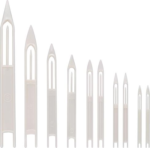 Fishing Netting Needle Shuttles Kit- 10Pcs Plastic Cast Net Mending Needle Fishing Net Repair Tool Size 3 4 5 6 7 8 9 in Kuwait