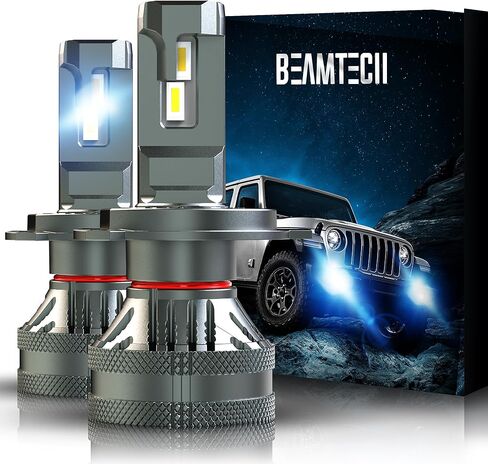 مصابيح BEAMTECH H13، 9008 G-XP Chips Canbus Ready Fog Light 600% طاقة عالية أكثر سطوعًا 6500K زينون أبيض 360 درجة توصيل N Play، حزمة من 2 in Kuwait