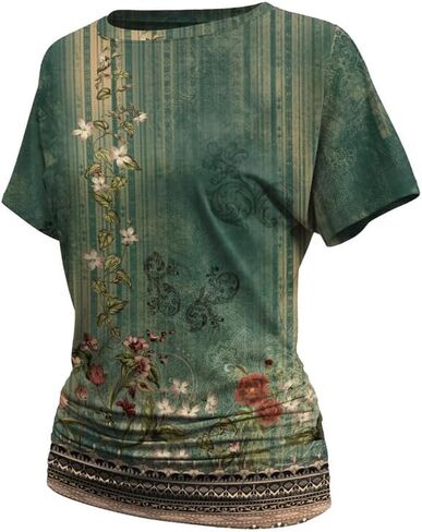 Womens Ruched Tops Casual T Shirts Dolman Short Sleeve Shirts Crewneck Summer Batwing Tops 2026 in Kuwait