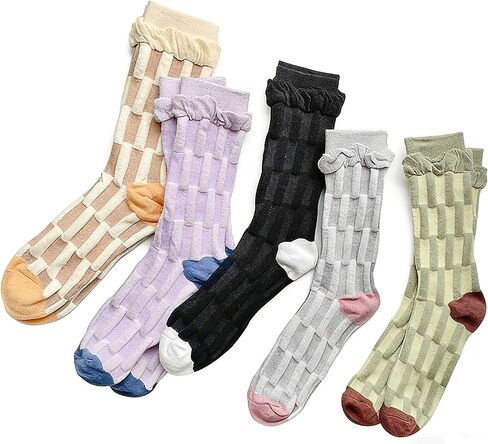 جوارب نسائية لطيفة ملونة من Benefeet Sox جوارب مضحكة مجنونة جوارب مربعة غير تقليدية جوارب غير رسمية in Kuwait