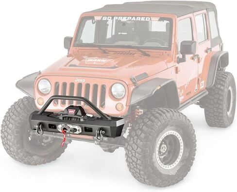 تحذير 101465 المصد الأمامي كامل العرض من سلسلة Elite لسيارة جيب JK Wrangler، مع أنبوب حماية الشبكة in Kuwait