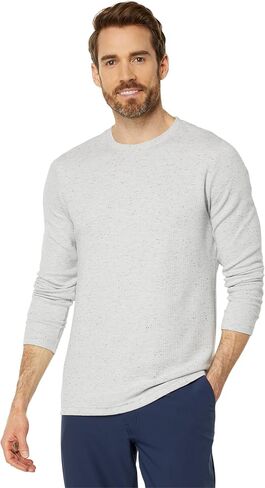 TravisMathew Men's Cloud Waffle Crew, Mood Indigo in Saudi Arabia