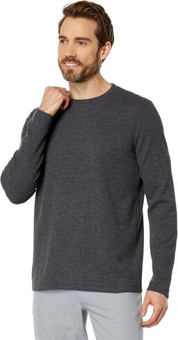 TravisMathew Men's Cloud Waffle Crew, Mood Indigo in Saudi Arabia