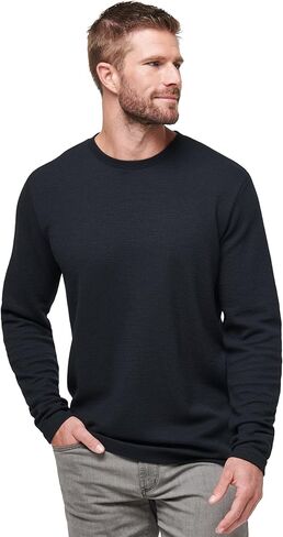 TravisMathew Men's Cloud Waffle Crew, Mood Indigo in Saudi Arabia