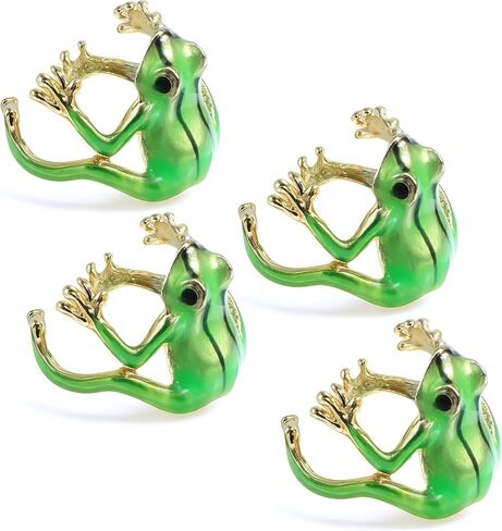 4PCS Tree Frog Ring for Women, Cute Green Frog Ring Adjustable Tree Frogs Jewelry Open Rings Frogs Shaped Finger Rings Ear Clip Funny Gift Jewelry in Saudi Arabia