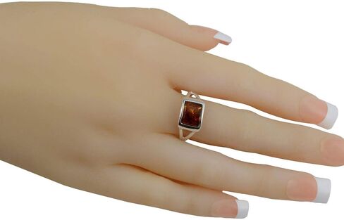 Holiday Gift Shops Sterling Silver and Baltic Honey Amber Ring Kira in Saudi Arabia