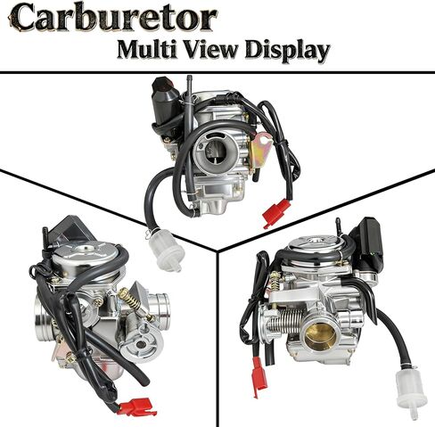 GY6 150cc المكربن ​​ل 125cc 150cc GY6 4 السكتة الدماغية محركات الكهربائية الاختناق دراجة نارية سكوتر الدراجة ATV الذهاب كارت جزء 24 مللي متر Carb QMJ/QMI157 QMJ/QMI152 in Kuwait