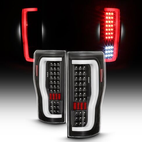AKKON - For 2017-2019 Ford F250 F350 SuperDuty Full LED Bar Tail Lights Black Smoked Housing - Pair in Saudi Arabia