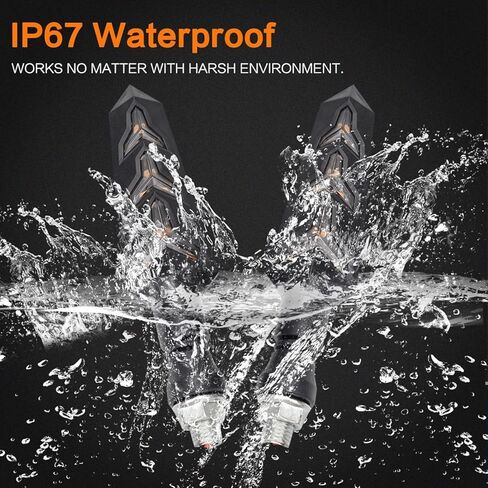 4 قطع إشارات انعطاف للدراجات النارية، وميض LED متدفق على شكل حرف Y مع أضواء تشغيل نهارية حمراء DRL، أضواء مؤشر كهرماني متتابعة 12 فولت عالمية للدراجات النارية سكوتر على الطرق الوعرة رباعية in Kuwait