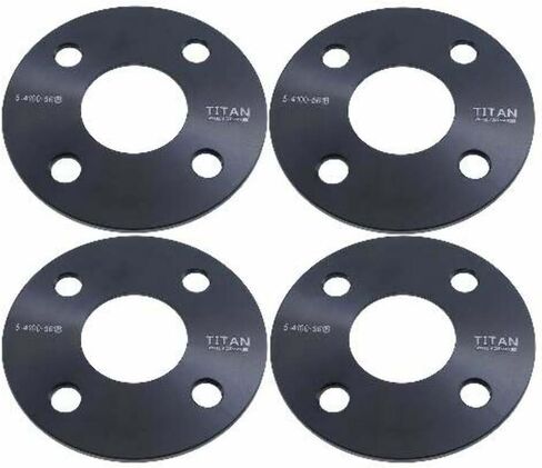 5mm 4x100 Hubcentric Wheel Spacers - Wider Stance, Increased Clearance, Fits Honda EF EG EK EJ EP Civic JDM - 5mm, 4x100, 56.1mm Hub, Set of 4 - Black in Saudi Arabia