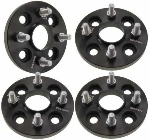 فواصل عجلات مركزية مقاس 5 مم 4x100 - موقف أوسع، زيادة الخلوص، تناسب Honda EF EG EK EJ EP Civic JDM - 5 مم، 4x100، 56.1 مم، مجموعة من 4 - أسود in Kuwait