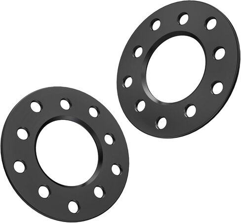 RockTrix 1/4 inch 5x5 and 5x5.5 Wheel Spacers, Dual Bolt Pattern, Compatible with Dodge Ford Buick GMC Jeep Chevrolet Chrysler Lincoln (0.25 inch) 5x127 or 5x139.7, Black, Qty 2 Spacers in Kuwait