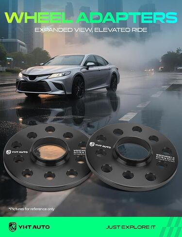 YHTAUTO 5x100/5x112mm فواصل العجلات المركزية 10 مم متوافقة مع أودي، موديلات فولكس فاجن، A4، TT، جيتا، باسات، فواصل إطارات الجولف مع مسامير M14x1.5، تجويف محور 57.1 مم 5 عروة 4 قطع باللون الأسود in Kuwait