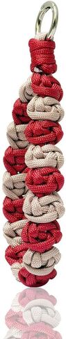 Handmade Bicolor Rose Flower Wristlet Keychain Paracord Weaving Keyring Holder Bracelet for Women in Saudi Arabia