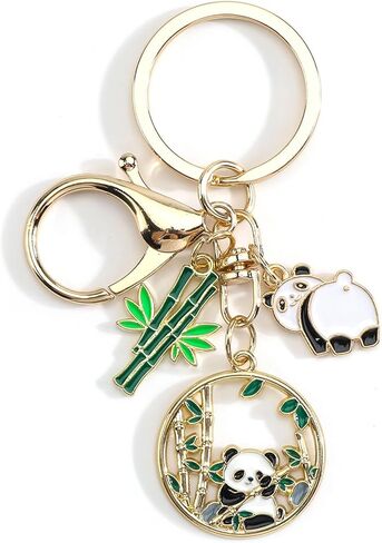 الباندا المفاتيح مع سحر الخيزران لطيف النمط الصيني Keycharm للنساء الباندا كيرينغ للحقائب الشرقية تحت عنوان الهدايا in Saudi Arabia
