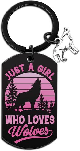Wolf Gifts Keychain for Teenage Girl Wolves Gift for Women Wolf Themed Gift for Teen Girls Daughter Stocking Stuffers For Teenage Christmas Birthday Gifts for Girl in Saudi Arabia