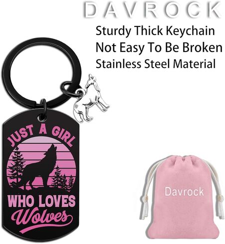 Wolf Gifts Keychain for Teenage Girl Wolves Gift for Women Wolf Themed Gift for Teen Girls Daughter Stocking Stuffers For Teenage Christmas Birthday Gifts for Girl in Saudi Arabia