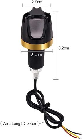 2PCS المقود بدوره إشارة دراجة نارية LED المقود ضوء، العنبر والأبيض الجانب ماركر ضوء العالمي مقبض قبضة شريط نهاية المؤشر ل ATV Electrombile سكوتر in Kuwait