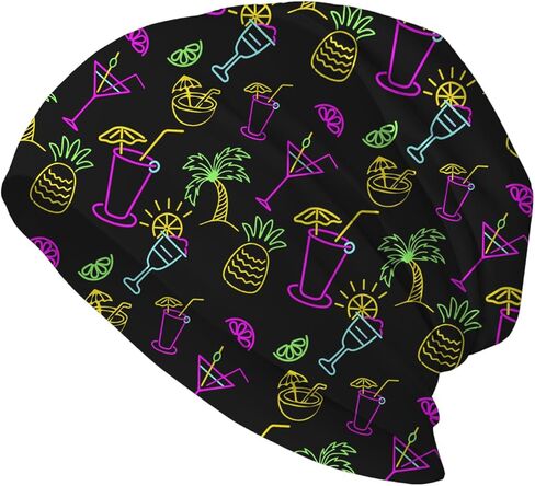 قبعات نسائية سوداء مترهلة من القطن قبعات كيميائية لأغطية الرأس للسرطان، قبعات عمامة فضفاضة، وشاح نوم على شكل جمجمة in Kuwait