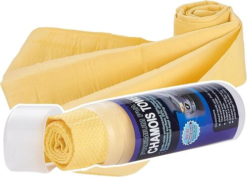 26" x 17" Premium Chamois Towel for Car, Dry Cloth for Dust Removal, Chamois Cloth Wash Car Cleaning Towel Lint-Free Rags for Drying Cars (1 Pack) in Kuwait
