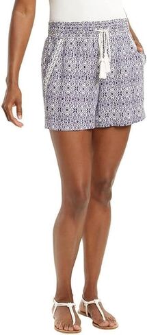 Briggs New York Women's Linen Blend Pull-On Summer Shorts with Pockets and Drawstring in Kuwait