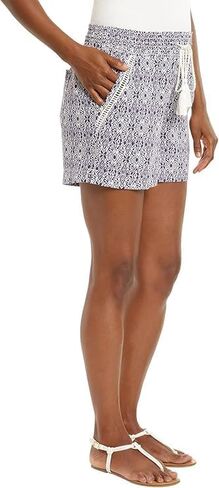Briggs New York Women's Linen Blend Pull-On Summer Shorts with Pockets and Drawstring in Kuwait