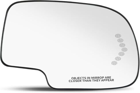 Passenger Side Turn Signal Heated Mirror Compatible with 2003-2007 Chevy Silverado Suburban Tahoe Avalanche, GMC Sierra Yukon, Cadillac Escalade - Right Convex Glass Replacement for Chevrolet in Saudi Arabia