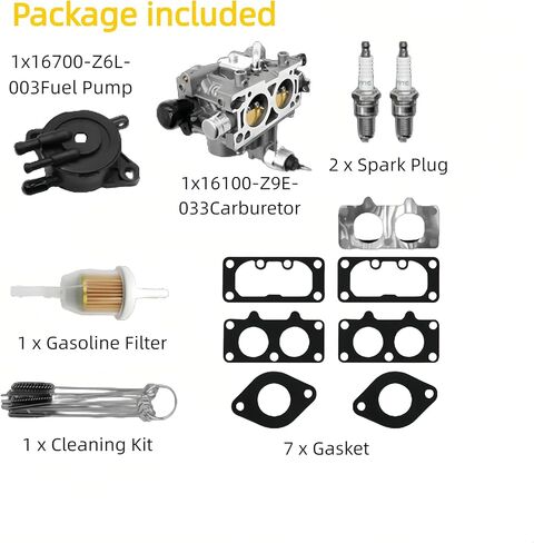 مكربن ​​GX690 لهوندا GX630 GX630R GX630RH GX660 GX690 GX690R V-Twin Cylinder Engine Carb BK07A D Carb Repalce 16100-Z9E-023 16100-Z9E-003 المكربن ​​مع مضخة الوقود 16700-Z6L-003 in Kuwait