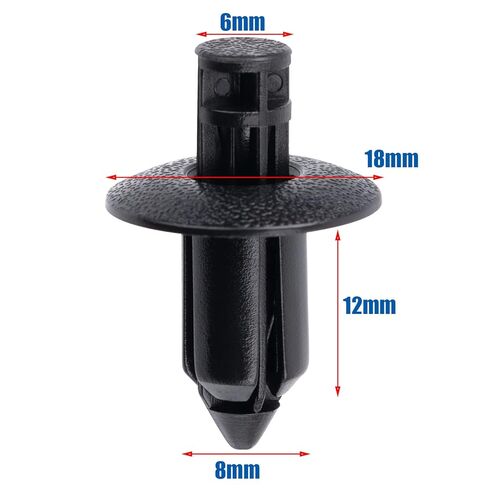 OAUTOO 25pcs 8mm Push-Type Cowl Retainer Clip 91505-SL0-003 for Honda Accord CR-V Civic Odyssey, Acura ILX Legend NSX TSX 1991-2016 in Saudi Arabia