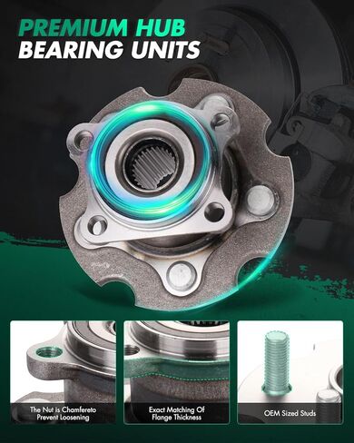 SCITOO 2 x Wheel Hub and Bearing Assembly Rear 2015-2019 for Lexus NX200t,NX300 2006-2019 for Toyota NX300h,RAV4 512374 Only Fit for AWD in Saudi Arabia