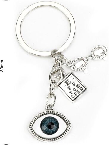 Eyeball Keychain with Glasses & Eye Chart Charm,Fun Gift for Eye Doctors & Vision Enthusiasts in Saudi Arabia