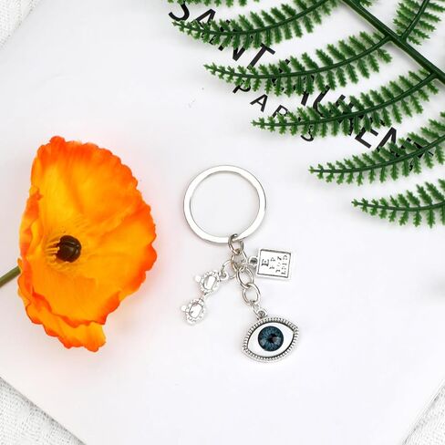 Eyeball Keychain with Glasses & Eye Chart Charm,Fun Gift for Eye Doctors & Vision Enthusiasts in Saudi Arabia