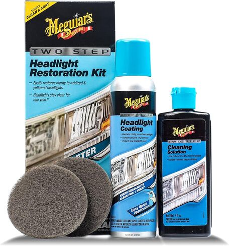Meguiar's Ultimate Headlight Restoration Kit - The Perfect Headlight Repair Kit to Remove Yellowing and Cloudiness from Headlights - Easy to Use and Seals Headlights with 18 Plus Months of Protection in Kuwait