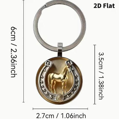 Exquisite Embossed Horseshoe Keychain Featuring Gold Plating For Enhanced Durability And Artistic Beauty Symbolizing Strength in Saudi Arabia
