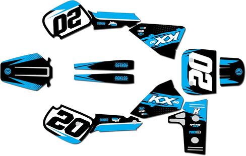 Graphics Kit for Kawasaki KX60 (1984-2004) Spear Series Purple 9 Mil-Dirt bike Custom Racing Graphics Decals Stickers Kit, no-plastics in Saudi Arabia