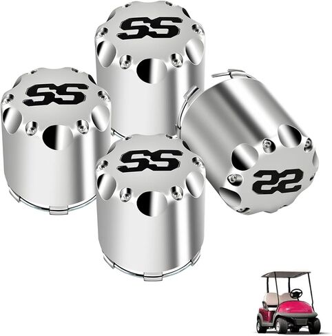 Drive-up Golf Cart Black SS Center Caps, Golf Cart ITP SS Wheel Center Hub Cap for Club Car EZGO Yamaha Models Wheel-4 Black Packs (Height 3.21" / Outer Diameter 2.75") in Saudi Arabia