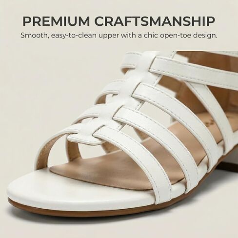 koppu Girls Gladiator Sandals Strappy Dress Sandals Low Block Heel Open Toe Wedding Party School Shoes with Back Zipper in Saudi Arabia