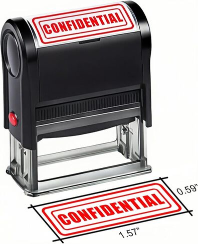 Self Inking Confidential-Stamps Rubber Office Stamps for Business Privacy Stamp Red Confidential Stamps Classified Stamp for Office Business Supplies Envelopes File Folder Chart in Kuwait