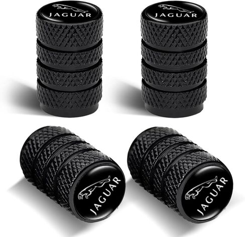 4 قطع من أغطية جذع صمامات إطارات السيارات، إطارات مقاومة للتآكل مناسبة لسيارة جاكوار I-PAC F-PAC E-PAC XEL XFL XJ XF Series وأغطية أغطية صمام إطارات السيارات الأخرى باللون الفضي in Kuwait