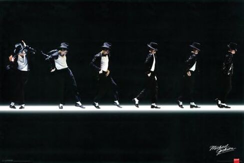 ملصق Hot Stuff Enterprise مايكل جاكسون Moonwalk مقاس 24 × 36 in Saudi Arabia
